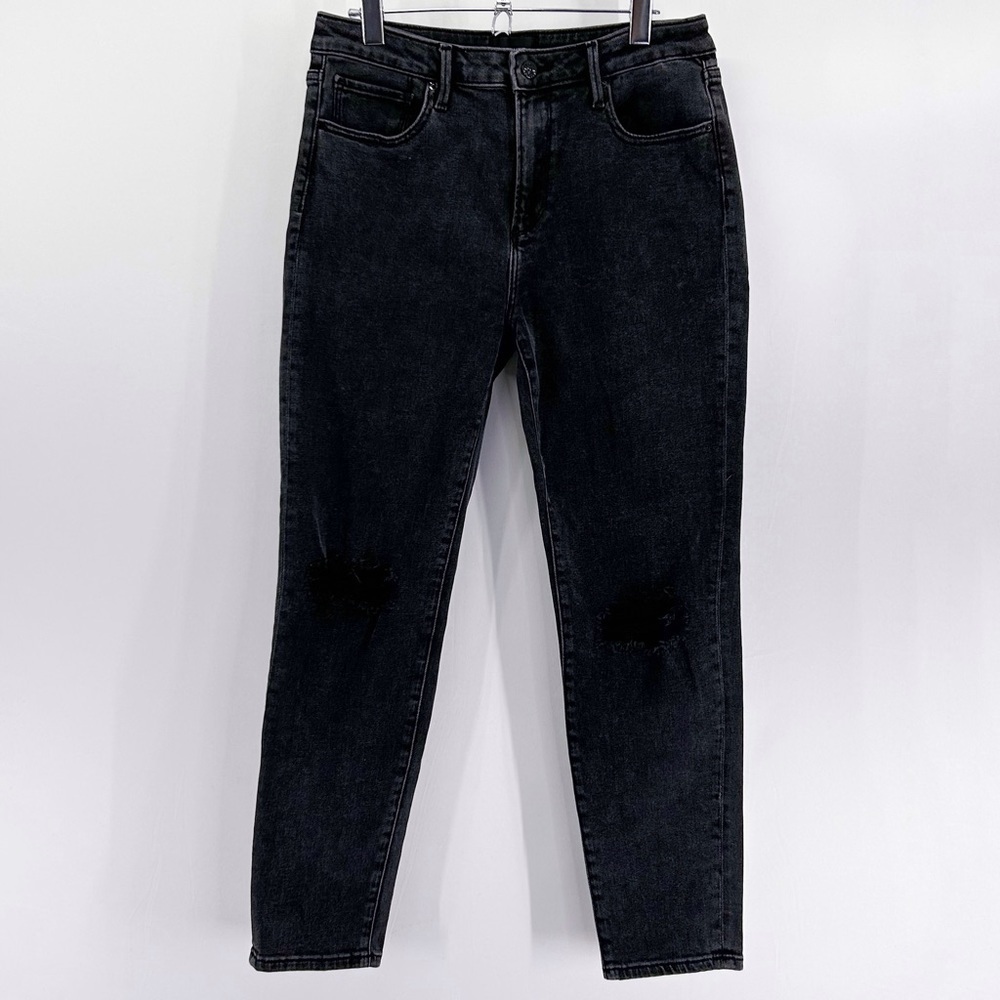 Driftwood Black Gizelle High Rise Slim Jeans Distressed Size 29